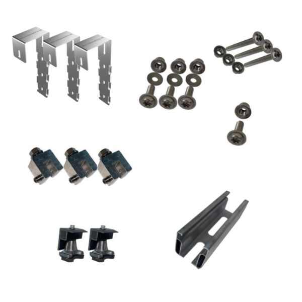 SOLAR-HOOK Balkonbefestigung Komplettset (eckig)
